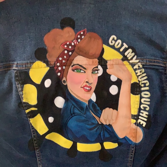 Hand painted Denim (Upcycled) - Picture 13 of 16